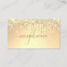 Elegant Luxury Guld Glitter driver Monogram Visitkort