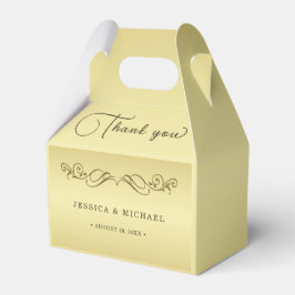 Elegant Luxury Guld Ornate bröllop Presentaskar