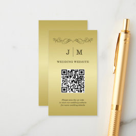 Elegant Luxury Guld Ornate bröllop Tilläggskort