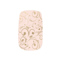 Elegant Luxury Guld Rosa Swirly