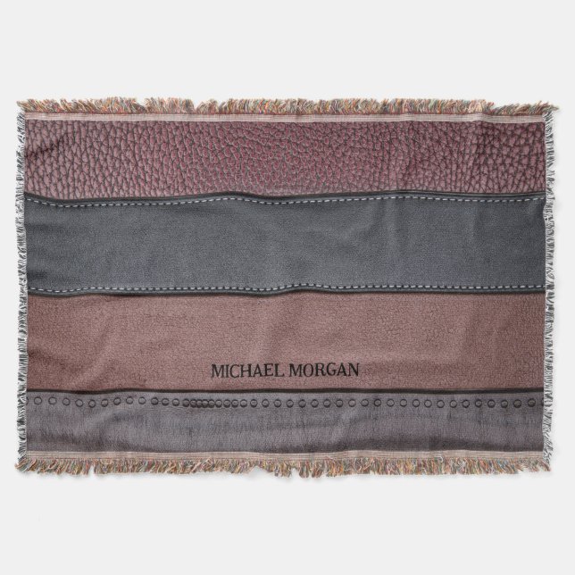 Elegant Luxury Leather Titta Brown Black Filt (Framsidan)