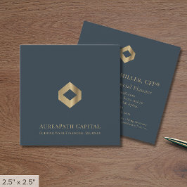 Elegant Luxury Logotyp Fyrkantigt Visitkort