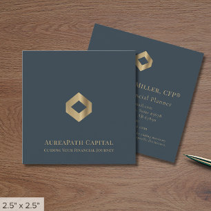 Elegant Luxury Logotyp Fyrkantigt Visitkort