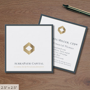 Elegant Luxury Logotyp Gräns Fyrkantigt Visitkort