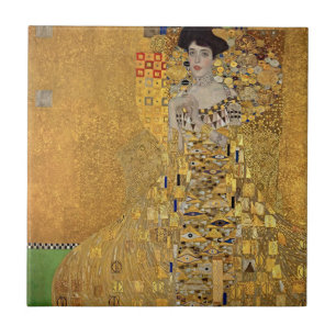 Elegant Luxury med Gustav Klimts Porträtt Kakelplatta