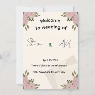Elegant Luxury Minimal Wedding Invitation Inbjudningar