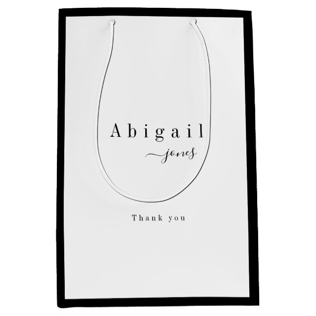 Elegant Luxury Minimalist Script Namn Personlig (Framsidan)