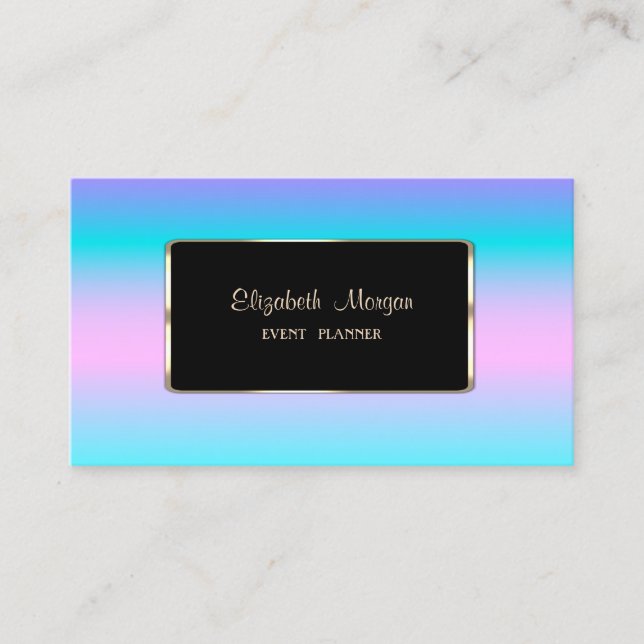 Elegant Luxury Modern Chic Holophy Visitkort (Framsida)