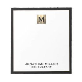 Elegant Luxury Monogram Anteckningsblock