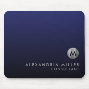 Elegant Luxury Navy Blue Silver Musmatta
