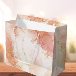 Elegant Luxury Peach och Guld Marble Effect