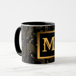 Elegant Luxury Professionell Monogrammed Mugg