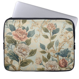 Elegant Luxury Roses Pattern Throw Pillow  Laptop Fodral