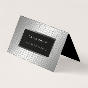 Elegant Luxury Silver Metall Visitkort