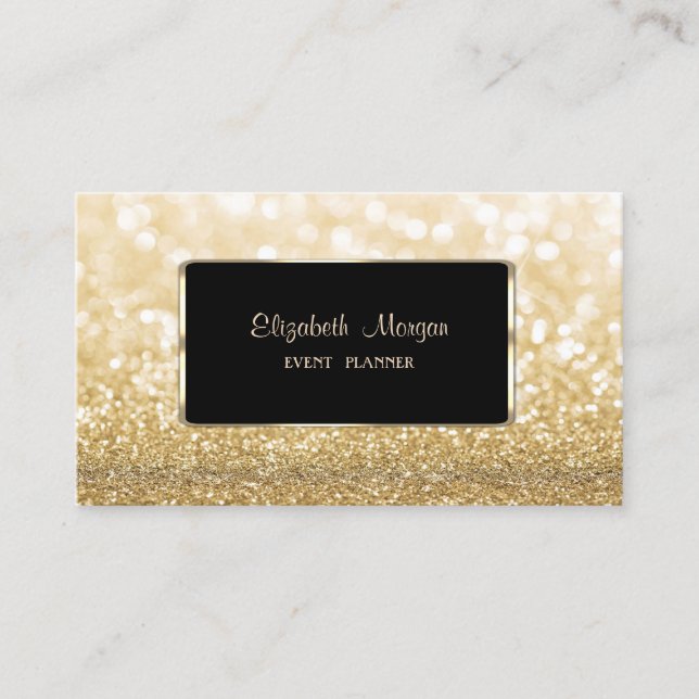 Elegant Luxury-Snyggt,Modern,Glittery Bokeh Visitkort (Framsida)