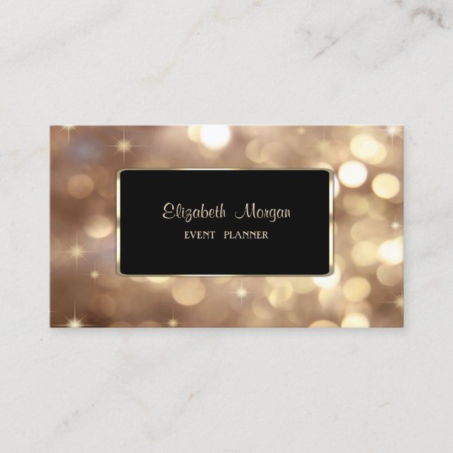 Elegant Luxury-Snyggt,Professionell,Bokeh Visitkort (Framsida)