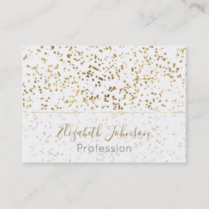Elegant Luxury Sparkling Guld Confetti Dots-bild Visitkort