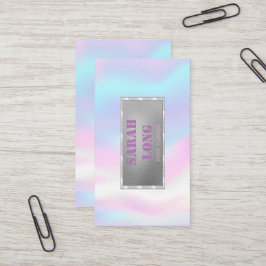 Elegant Luxury Sweet Holographic Affärskort Visitkort