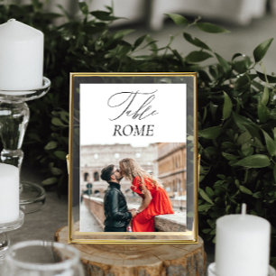 Elegant Luxury Travel Destination Wedding Bordsnummer
