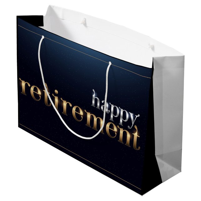 Elegant “Lycka till på pensionen”-presentpåse (“Wrap up your best wishes in golden style ✨”Happy Retirement Gift Bag)