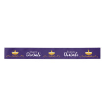 Elegant Lycklig Diwali Anpassningsbar Satin Ribbon