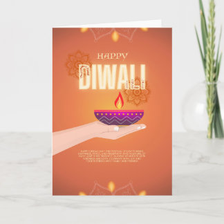 Elegant Lycklig Diwali-hälsningskort Kort