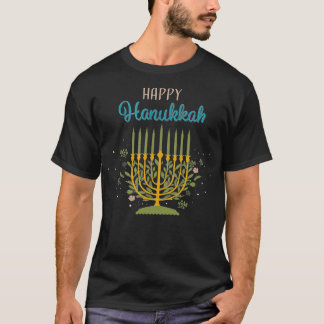 Elegant, Lycklig Hanukkah, Menorah T Shirt