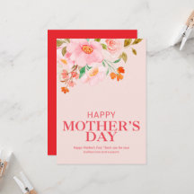 Elegant lycklig mors dag Blommig konst inbjudan