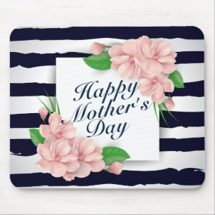 Elegant Lycklig Mors dag Blommigt Ram Mousepad Musmatta