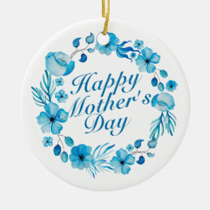 Elegant Lycklig Mors dag Blommigt Utandning Orname Julgransprydnad Keramik