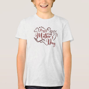 Elegant "Lycklig Mors dag" Lettering Tee