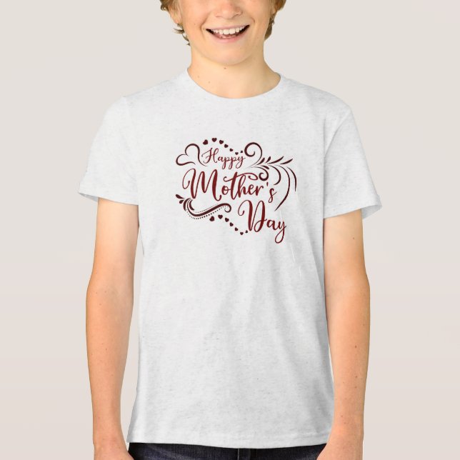 Elegant "Lycklig Mors dag" Lettering Tee (Framsida)