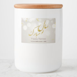 Elegant Lycklig Noroz, Guld, nyår Mat Etiketter