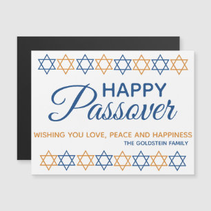 Elegant Lycklig Passover Blue och David Guld Star