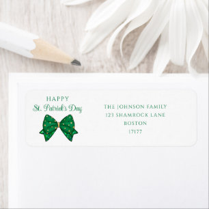 Elegant Lycklig St. Patrick's Day Adress Returadress Etikett