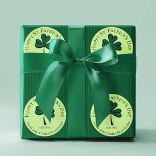 Elegant Lycklig St patrick's day Grönt Klöver Presentpapper