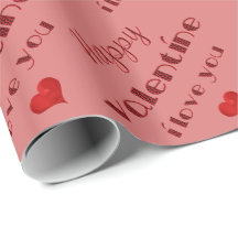Elegant Lycklig Valentine Typography Rosa Red Hear
