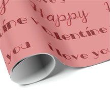 Elegant Lycklig Valentine Typography Rosa Red