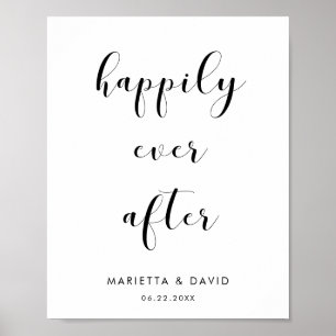 Elegant Lyckligtvis allt efter bröllop-underteckna Poster
