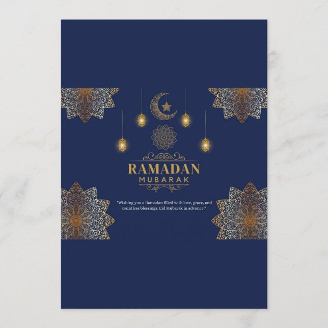 Elegant Lykta Skymning Ramadan Hälsning Inbjudningar (Framsida)