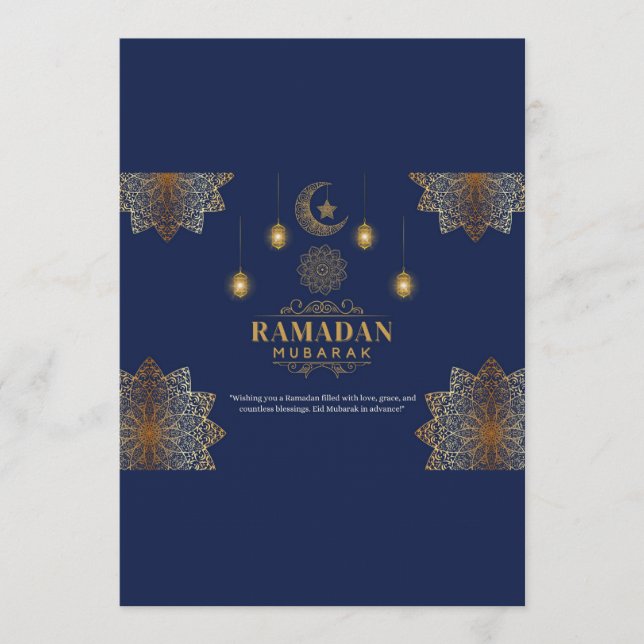 Elegant Lykta Skymning Ramadan Hälsning Inbjudningar (Framsida)