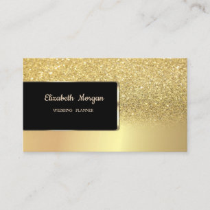 Elegant Lyx Chic Guld Glitter Bokeh Ombre Visitkort