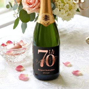 Elegant Lyx Chic Rosa Guld 70-årsdag