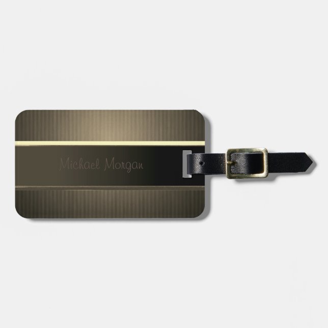 Elegant Lyx Cool Randig Bagagebricka (Horisontell Framsida)