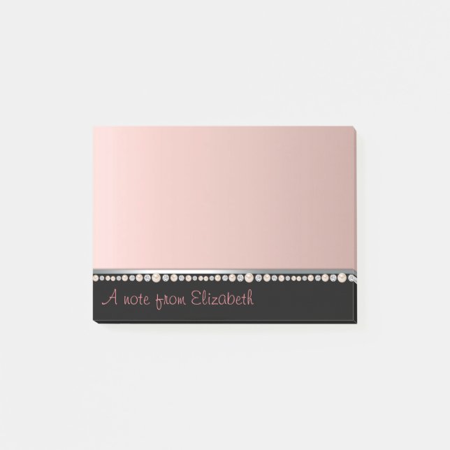 Elegant Lyx Enkel,Diamenter,Pärlor Post-it Block (Framsida)