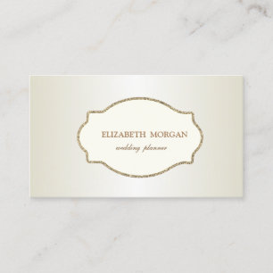Elegant Lyx Glitter Guld Ram Visitkort