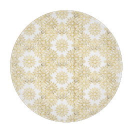 Elegant Lyx Guld Blommig Mandala Mönster
