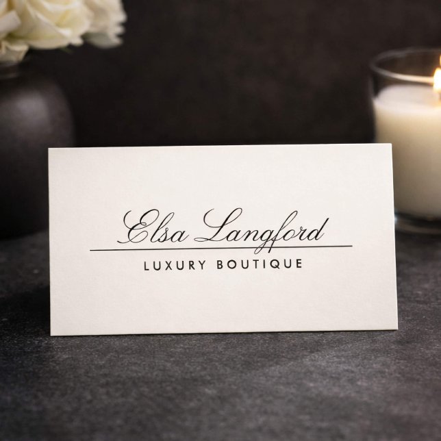 Elegant Lyx Ivory Butik Designer Visitkort (Skapare uppladdad)