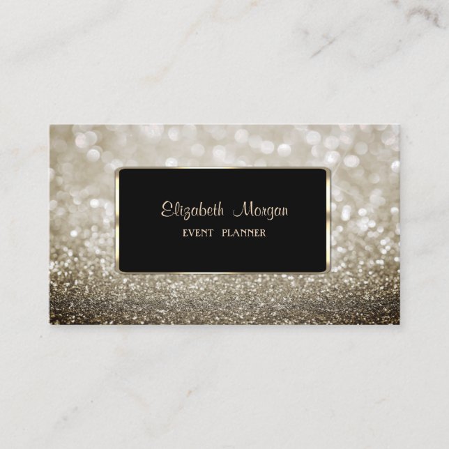Elegant Lyx, Modern, Glittrande Bokeh Visitkort (Framsida)