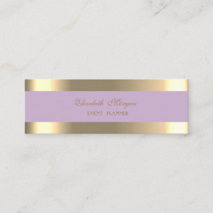 Elegant Lyx Modern, Guld Randig Mini Visitkort